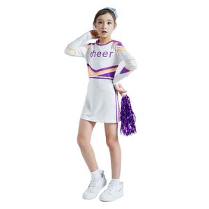 ชุดยูนิฟอร์มทีมเต้นรำเด็กผู้หญิง ผ้ามีความยืดหยุ่นสูง ชุดแสดงโชว์ ชุดกิจกรรมโรงเรียน ชุดเชียร์ลีดเดอร์เด็ก - Product Image 6