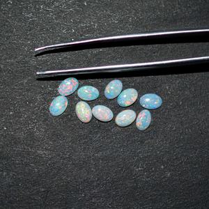 โอปอลจากออสเตรเลียขนาด7x9มม. อัญมณีทรงวงรีเรียบอัญมณีกึ่งมีค่าหลวมจากอินเดีย - Product Image 4