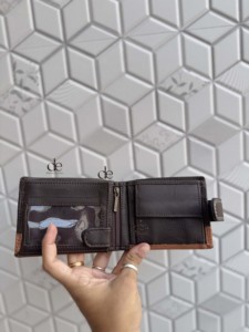 Latest 2026 Arrival Genuine Leather Credit Card ID Card Holder Bi fold Wallet Business Card <b>Purse</b> Slim Wallet for <b>Men's</b> - Product Image 5