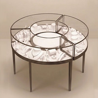 Présentoir Minimaliste pour Bagues en Acier Inoxydable, Tables de Présentation Personnalisées pour Bijoux, Conception de Comptoirs de Magasin