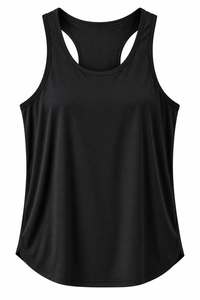 Débardeur sans manches pour homme, coupe classique, séchage rapide, tricoté, sportif, col rond, couleur unie, t-shirt de sport - Product Image 5