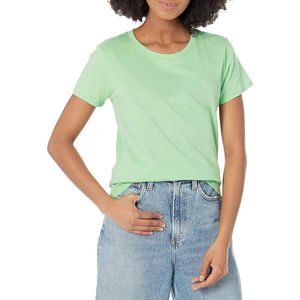 Camiseta de Verano para Mujer, Estilo Moderno, Talla Grande, Transpirable, de Secado Rápido, Manga Corta, Cuello Redondo, 100% Algodón - Product Image 1