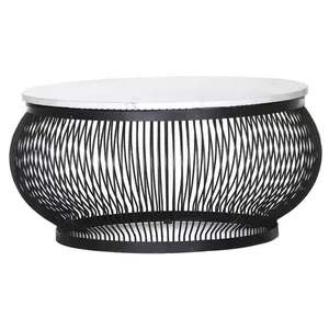 Mesa de centro de aluminio plateado de estilo único en metal para el hogar, sala de estar, villas, uso decorativo, muebles, mesa de centro - Product Image 2