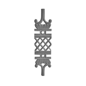 แผ่นเหล็กหล่อโบราณสำหรับตกแต่งราวบันได พร้อมลวดลายดอกไม้และใบอะแคนธัส - Product Image 4