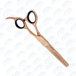 Ciseaux de coiffure à 32 dents en acier inoxydable Ciseaux amincissants professionnels en titane or rose de 6.0 pouces - Product Image 2