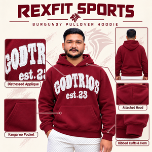 Vente en gros de sweats à capuche surdimensionnés pour hommes, streetwear personnalisé, avec broderie de patchs usés, en coton lourd - Product Image 5
