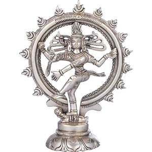 รูปปั้น nataraja ทำด้วยมือขนาด6นิ้วประติมากรรมหัตถกรรมทองเหลืองของอินเดีย - Product Image 1