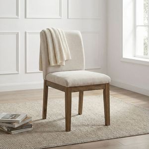 Juego de 2 Sillas Laterales Tapizadas de Estilo Moderno para Comedor, Color Marrón Grisáceo - Product Image 3