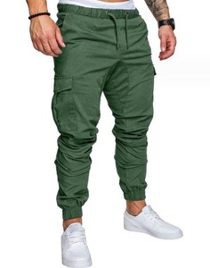 Nouveau pantalon décontracté pour homme en toile tissée légère, multi-poches, coupe droite, taille haute, écologique - Product Image 3