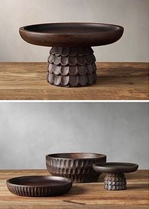 Support à gâteau rond en bois fait main, plateau de présentation de desserts poli, couleur noyer brun, pour mariage, fête, pâtisserie, Aqudus Saleem KAYANN Custom - Product Image 6