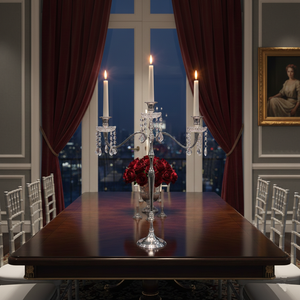 Candelabros altos de Metal con soporte más vendido con cuenco de cristal para decoración de luz en T candelabros hechos a mano con gota de cristal colgante - Product Image 2