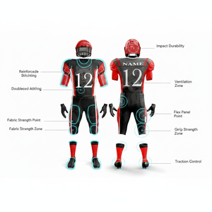 Custom Clothing Manufacturer Football Jersey And Pants Uniform <b>Set</b> Breathable Athletic Apparel Competitive Training Custom Kit - Product Image 2