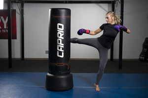 Soporte de Saco de Boxeo Doble Caprio Personalizado Negro para Entrenamiento de Velocidad y Reflejos, Boxeo, MMA, Kickboxing, Muay Thai, Duradero, de Alta Resistencia, PU - Product Image 4