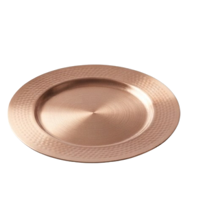 Assiette de service décorative en cuivre antique pour mariages et réceptions, idéale pour restaurants et tables de cuisine, fabriquée en Inde - Product Image 6