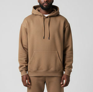 Sweat à capuche streetwear pour homme, hiver, haute qualité OEM, 100% coton, grandes tailles, uni, imprimé en relief, vente en gros - Product Image 5