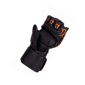 อัสคาร์ เวียร์ อินด์ ถุงมือ MMA หนังแท้ ครึ่งนิ้ว ปิดด้วยเวลโคร ลายเปลวไฟ สำหรับทุกเพศ ใช้สำหรับศิลปะการต่อสู้ - Product Image 2
