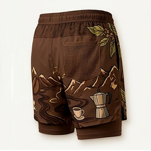Shorts de sport performants pour hommes, style moderne, confort amélioré par conditions humides, pour les voyages et les tenues décontractées. - Product Image 5