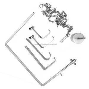 Rétracteur de hanches A-1 VERITAS Charnley de haute qualité, complet avec 4 lames, poids et chaîne, instrument |   Clip hémostatique, instrument médical - Product Image 4