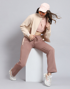 Conjunto Deportivo de Mujer en Color Sólido, Manga Larga, Cierre Frontal con Cremallera, Ropa Casual para Otoño, Pantalones Deportivos Transpirables de Poliéster y Algodón - Product Image 6