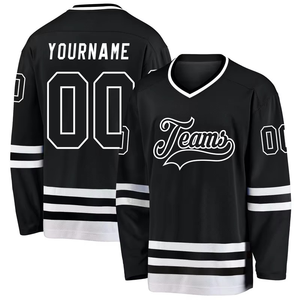 Jersey de Hockey sobre Hielo Unisex, Cuello en V, Malla Sublimada, Poliéster Transpirable, Diseño Personalizado con Nombre y Número del Equipo, Ropa Deportiva, Tallas Grandes - Product Image 4
