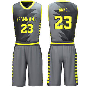 Wholesale Custom Basketball Jersey Shorts Set Vibrant <b>Heat</b>-Transfer Print Breathable Quick Dry Team Training Sportswear Front - Product Image 4