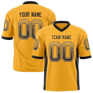 Vente en gros de maillots de football américain personnalisés, t-shirts streetwear, 100% polyester, impression par sublimation, maillot de football en mesh, t-shirt - Product Image 1