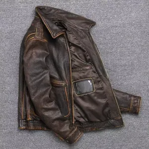 Blouson Bomber Unisexe en Cuir Véritable Haute Performance Hiver 2026 avec Logo sur le Devant en Toile Qualité Premium pour Moto à Capuche - Product Image 3