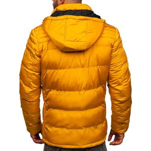 Chaqueta acolchada de invierno para hombre, chaqueta con capucha de poliéster 100% personalizada, con relleno de burbujas, impermeable, venta al por mayor - Product Image 2