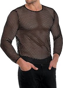 Camiseta Deportiva Transparente de Malla Negra para Hombre ROYAL Sports, Sexy, para Club Nocturno, Fitness, Manga Larga, Transpirable, Color Personalizado, Secado Rápido - Product Image 3