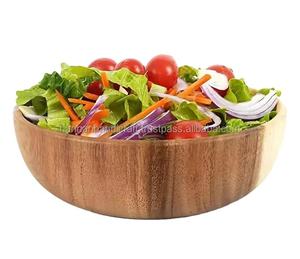<b>Wooden</b> Luxury Decorative Bowl <b>Rustic</b> <b>Dining</b> <b>Table</b> Decor Handmade Salad Serving Bowl Polished Finish for Wedding - Product Image 3