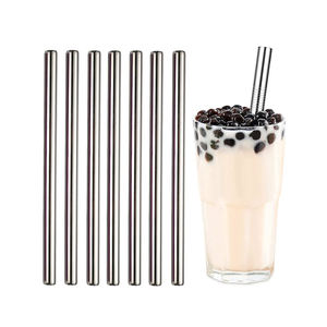 Stylish Luxury <b>Reusable</b> Stainless Steel <b>Straw</b> Set for Home Kitchen Bar Use Eco-Friendly and High Quality - Product Image 1