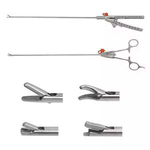Manual <b>Laparoscopic</b> Needle Holder Forceps Stainless Steel Endoscopic Surgical <b>Instrument</b> Reusable High Precision - Product Image 1
