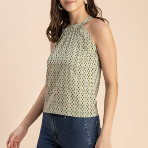 Nueva Edición: Top Halter con Estampado Completo para Mujer, Chaleco sin Mangas, Moda Urbana de Verano - Product Image 4