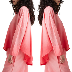 Conjunto de Pijama de Satén 100% Algodón para Mujer, Manga Larga, Color Liso, Ropa de Dormir Suave, Ropa de Estar por Casa con Ribetes, Ropa de Noche de Verano, Venta al por Mayor OEM - Product Image 6