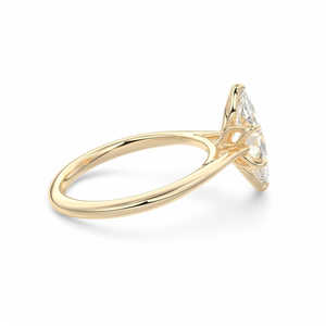 Marquise Cut Lab Grown Diamond Engagement <b>Ring</b> Solitaire Gold <b>Ring</b> Minimalist Bridal <b>Ring</b> Women Fine Jewelry - Product Image 6