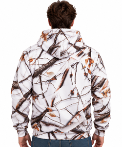 Sudadera con Capucha de Camuflaje Blanca para Hombre, Sudadera de Manga Larga con Bolsillo, Informal, de Algodón, para Otoño e Invierno - Product Image 4