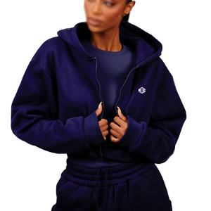 Sweat-shirts à capuche zippés pour femmes, sur mesure, faible MOQ, vente en gros, OEM, marque privée, streetwear en polaire, sweat-shirts à capuche zippés pour femmes - Product Image 4