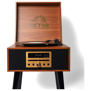 Victor Newbury centro musicale radiofonico domestico 8-in-1 con gambe all'altezza della sedia - Product Image 4