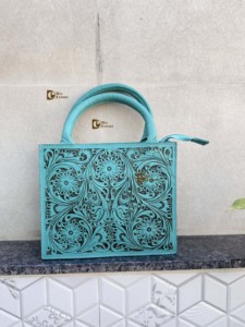 Latest Designer Hand Tooled Carving Leather Shoulder <b>Bag</b> Gypsy <b>Boho</b> Turquoise Colour Vintage Handmade Small Size Stylish <b>Bags</b> - Product Image 5