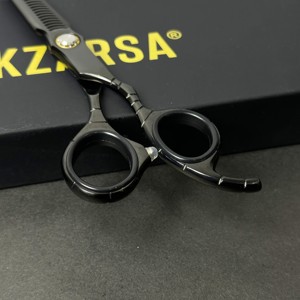 Customized Color Paper Coated Stainless Steel Sharp Hair Thinning Scissors with Round Handle Barber Thinning Shears in Low MOQ - Product Image 5