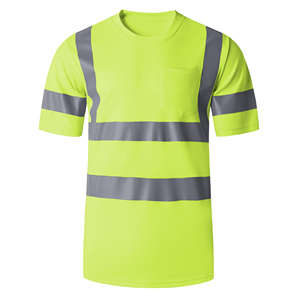 T-shirt de sécurité à manches courtes, look élégant, logo personnalisé, très vendu sur le marché, haute visibilité, bande réfléchissante, t-shirt de sécurité - Product Image 3