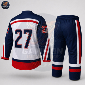 Best Supplier Unique Design Sublimated Private Label High Quality Team Apparel Custom Breathable Sports Ice Hockey Uniform Sets - Product Image 3