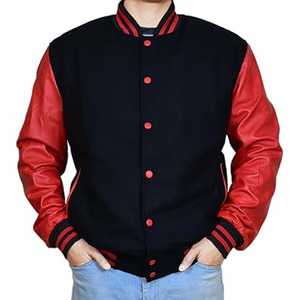 Stonefield Varsity <b>Jackets</b> Wool Stand Collar Patchwork Design Hooded Long Sleeves Winter Wear <b>Smart</b> Stylish Men's <b>Jacket</b> - Product Image 1
