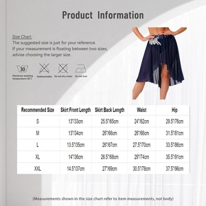 กระโปรงเต้นรำสำหรับผู้หญิง กระโปรงแบบชิ้นเดียว ชุดเต้นรำสำหรับวอลซ์ ลาติน สำหรับการแข่งขัน การแสดง และการฝึกซ้อม - Product Image 6