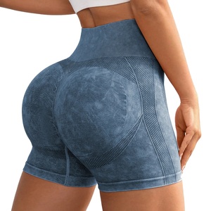 Nouveaux shorts de course pour femmes, vente en gros, compression, séchage rapide, doux, confortables, sans coutures, dos froncé - Product Image 6