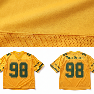 Maillot de football américain surdimensionné personnalisé de haute qualité, unisexe, décontracté, pour l'été, en polyester respirant, tenue d'équipe, vente en gros - Product Image 4