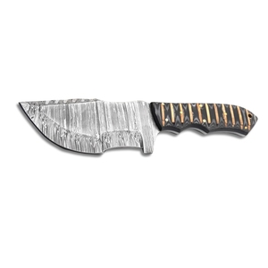 Nouvel Arrivage Couteau Tracker en Acier Damas à Haute Teneur en Carbone avec Manche en Corne Design Moderne pour Bricolage, Survie en Extérieur, Chasse, Camping - Product Image 3