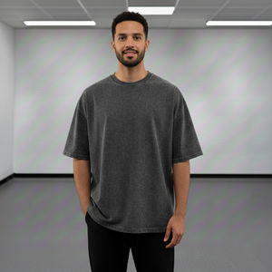 T-shirt Homme Personnalisé 2026 100% Coton Coupe Ample Délavé à l'Acide Imprimé Numérique Logo 3D Gonflé Personnalisé Haute Qualité Respirant - Product Image 6