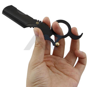 มีดโกนสำหรับช่างทำผม แบบวงแหวนเดี่ยว ใบมีดตรง น้ำหนักเบา ป้องกันสนิม ใช้สำหรับตกแต่งทรงเครา ใช้ได้กับใบมีดสองคม - Product Image 3