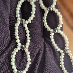 กำไลข้อมือเพชรโมอิสซาไนต์ทรงกลมสีดำ 5 มม. และสีขาว 3 มม. สวยงาม สามารถปรับขนาดได้ และเครื่องประดับเพชรอื่นๆ - Product Image 2